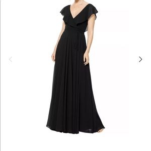 Black Levkoff chiffon dress size six